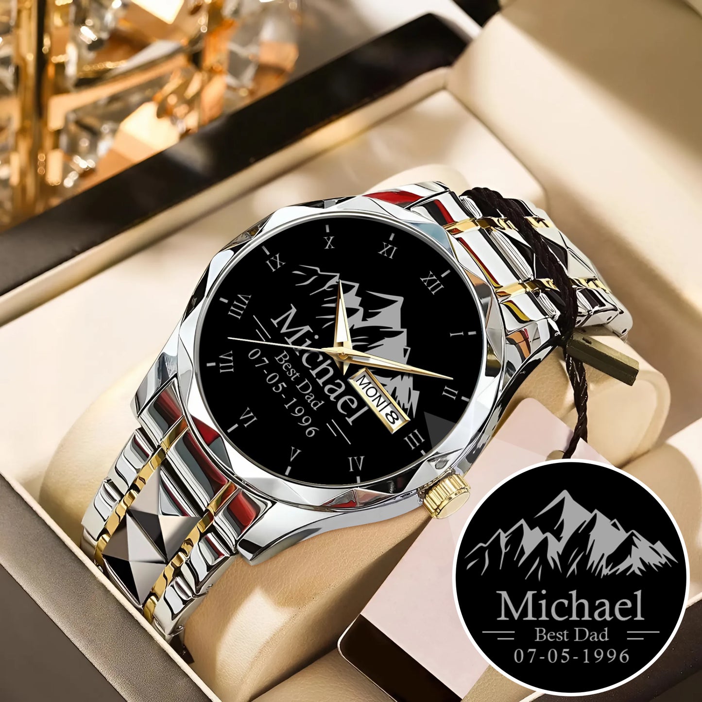 Father's Day Gift For Dad Best Dad Silver Mountain Limited Edition Watch