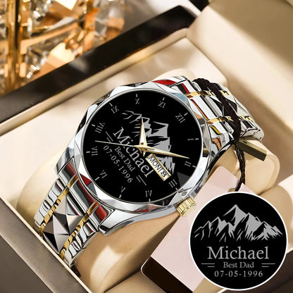Father's Day Gift For Dad Best Dad Silver Mountain Limited Edition Watch