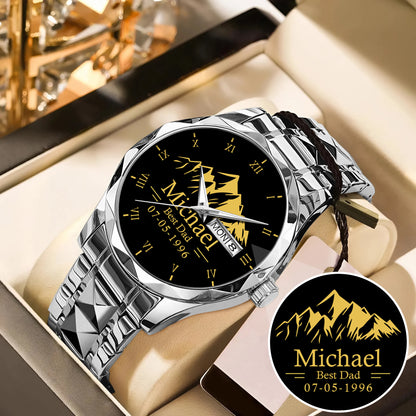 Father's Day Gift For Dad Best Dad Gold Mountain Limited Edition Watch