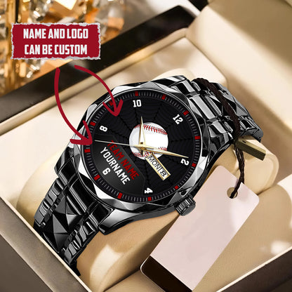 Baseball Personalized Team Name, Name & Number Quartz Watch