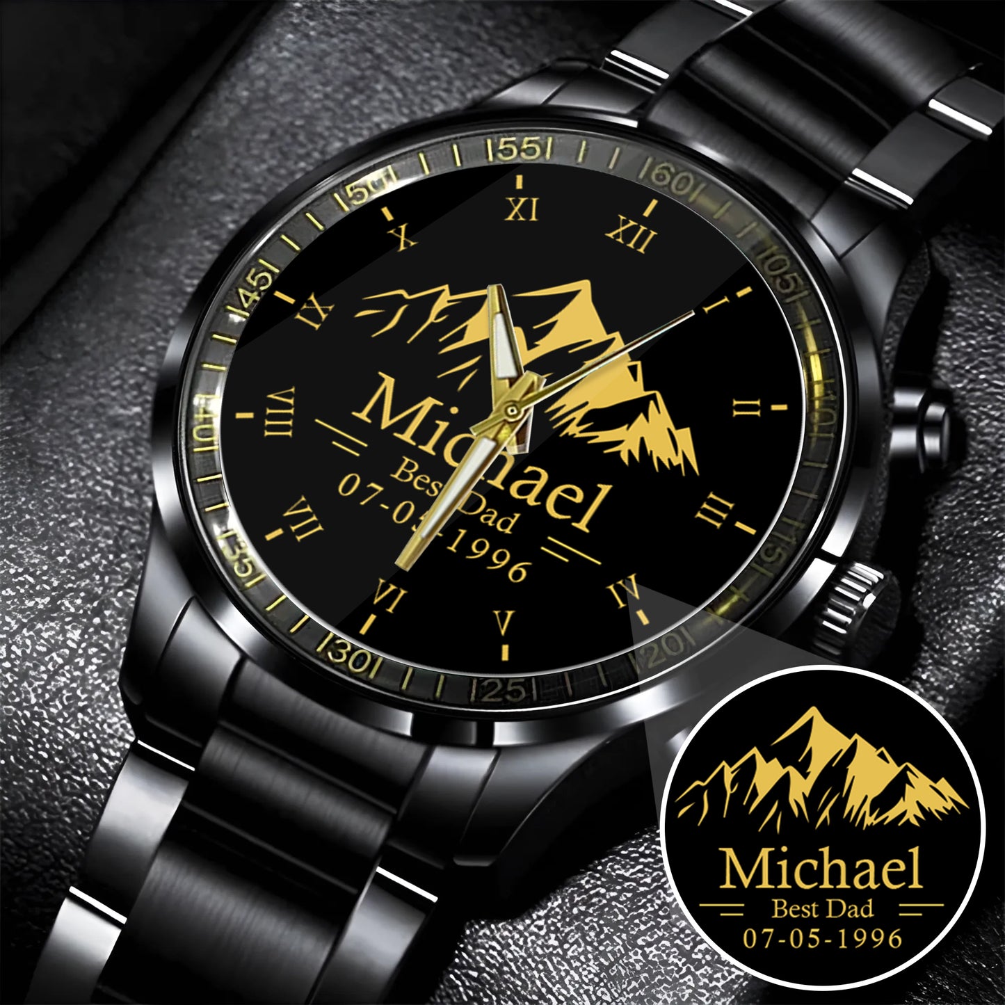 Father's Day Gift For Dad Best Dad Gold Mountain Limited Edition Watch