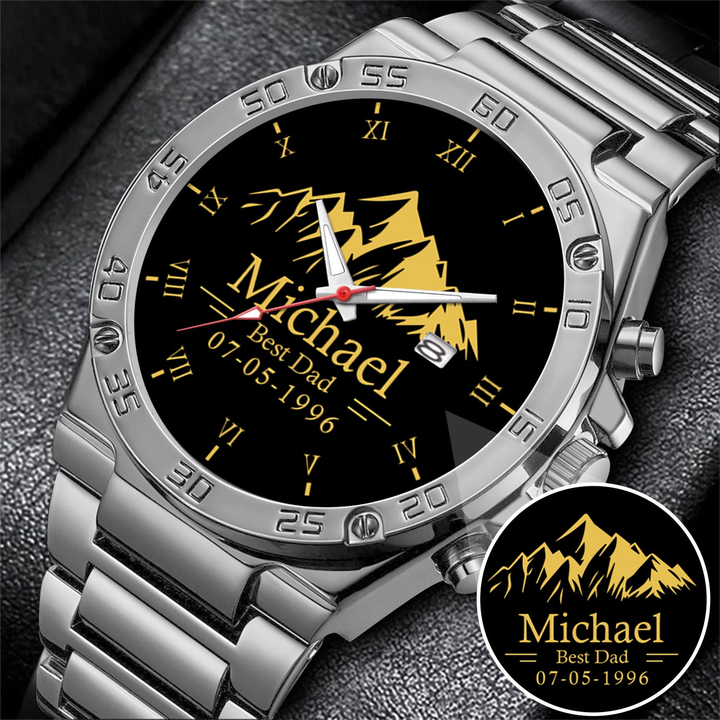 Father's Day Gift For Dad Best Dad Gold Mountain Limited Edition Watch