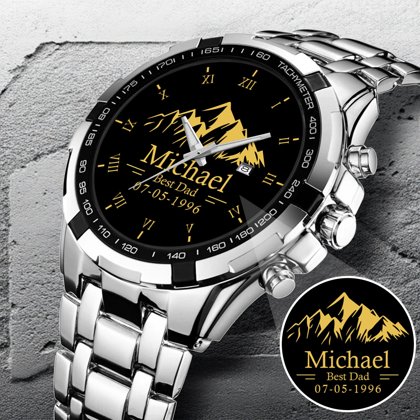 Father's Day Gift For Dad Best Dad Gold Mountain Limited Edition Watch