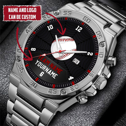 Baseball Personalized Team Name, Name & Number Quartz Watch