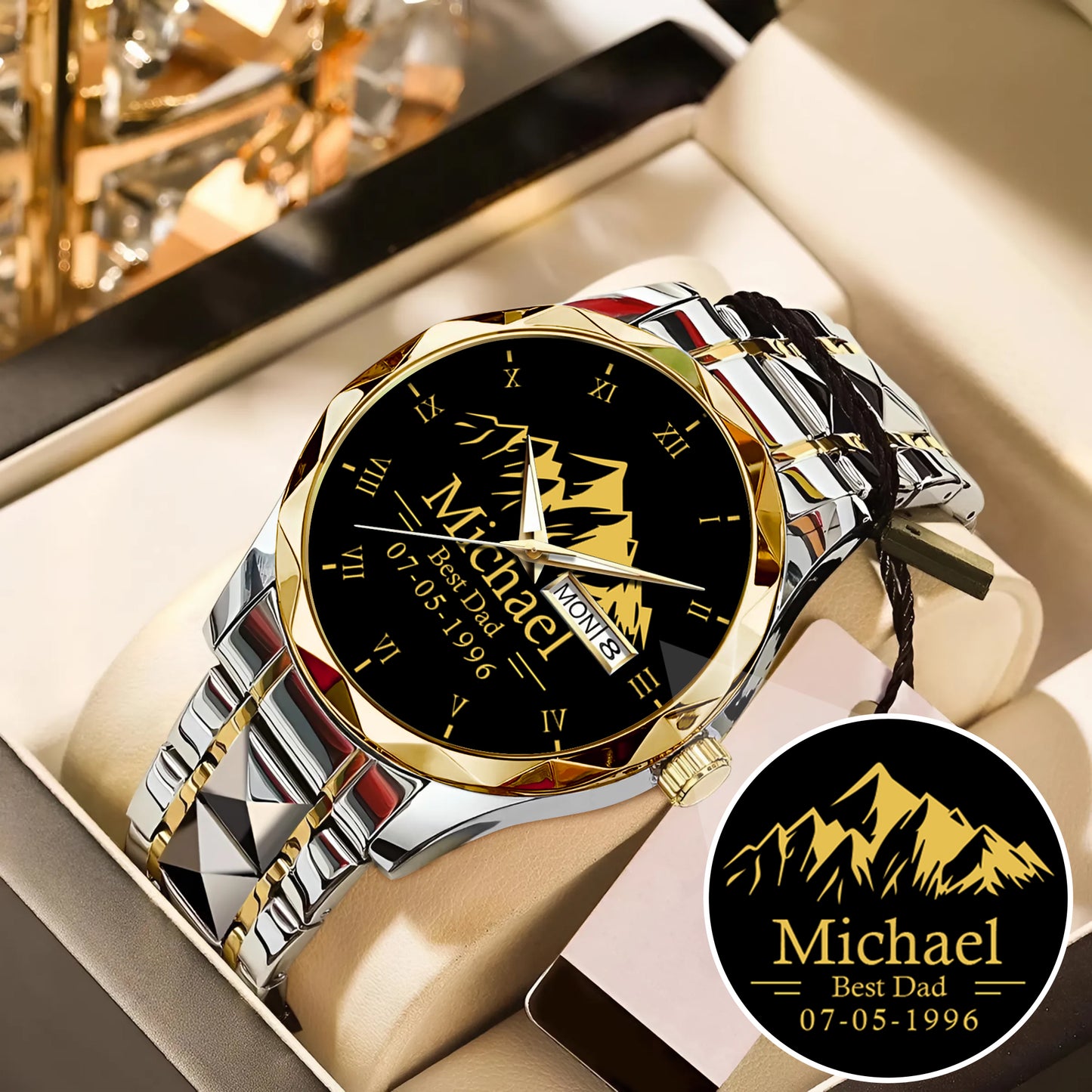 Father's Day Gift For Dad Best Dad Gold Mountain Limited Edition Watch