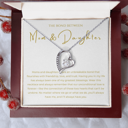Mom & Daughter Interlocking Hearts Necklace