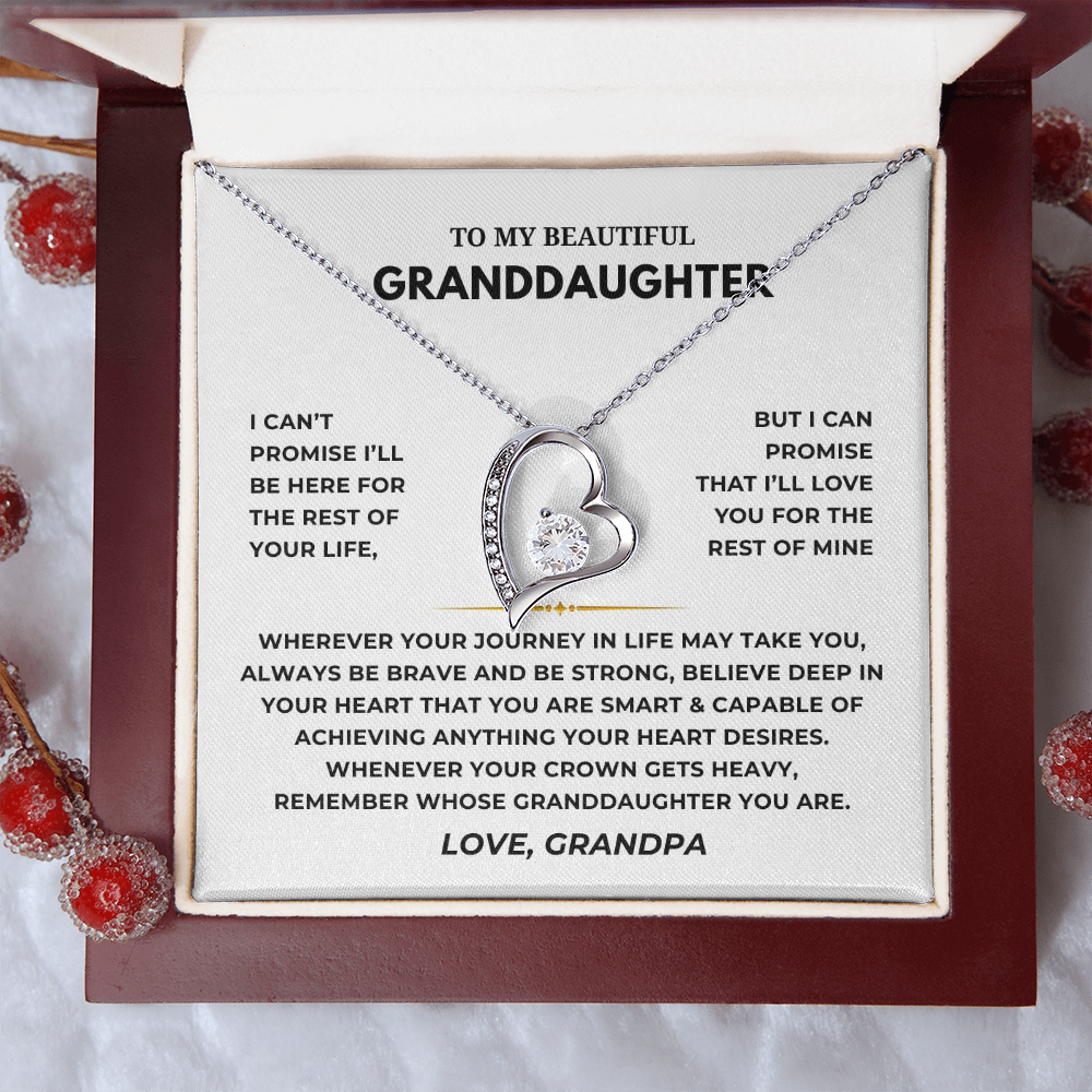 To My Granddaughter  Forever Love Necklace