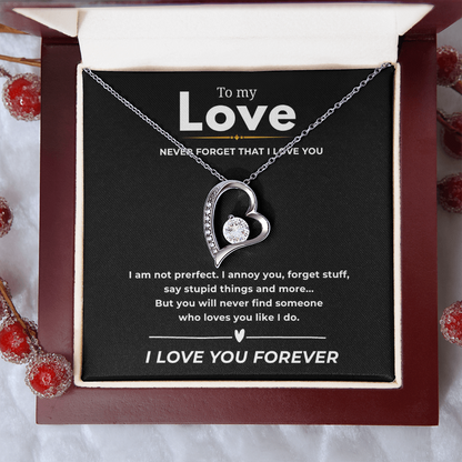 To My Love  Forever Love Necklace
