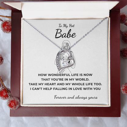 To My Hot Babe Forever Love Necklace