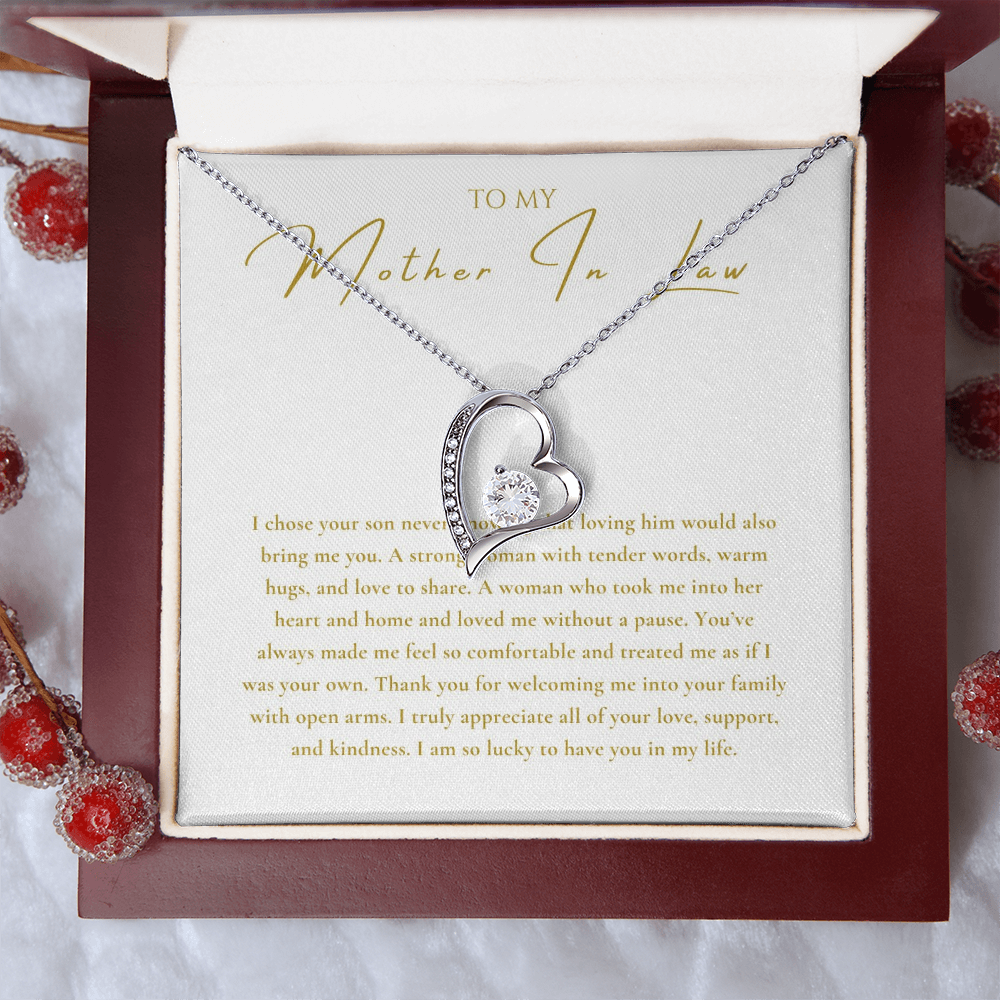 To My Mother In Law Interlocking Hearts Necklace