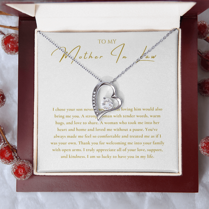 To My Mother In Law Interlocking Hearts Necklace