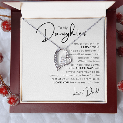 To My Daughter  Forever Love Necklace