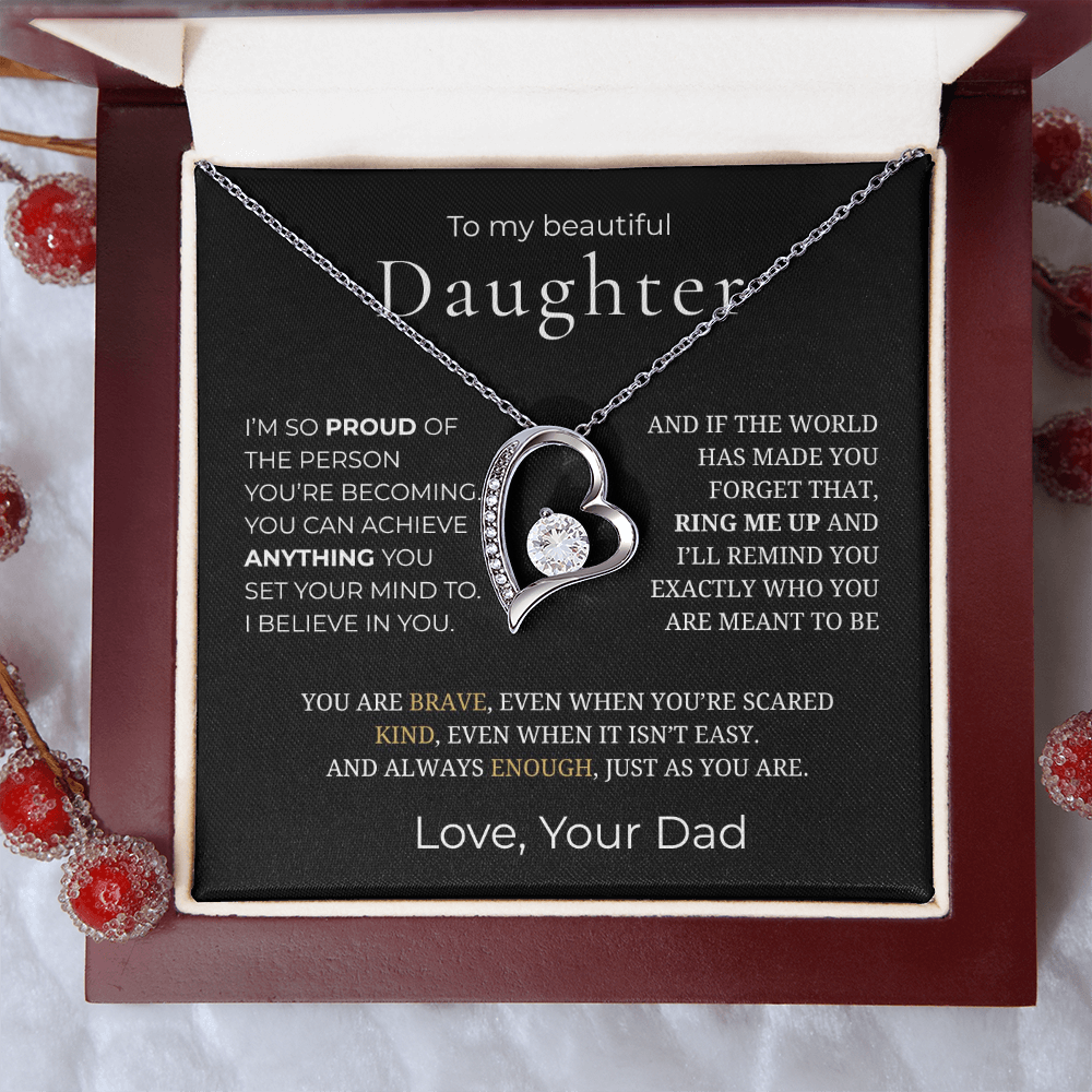 To My Daughter  Forever Love Necklace