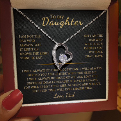 To My Daughter  Forever Love Necklace