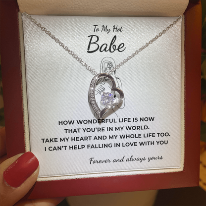 To My Hot Babe Forever Love Necklace