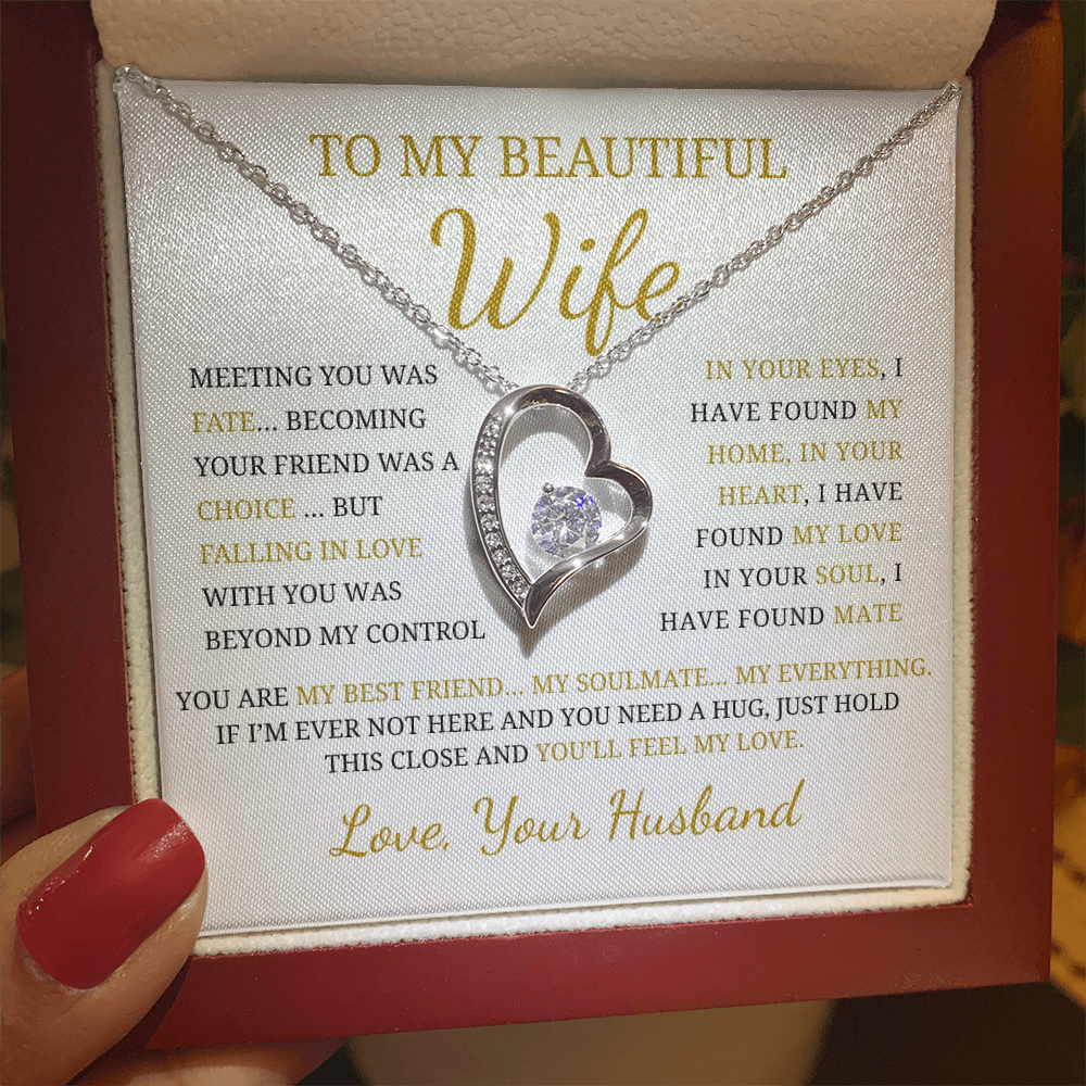 To My Beautiful Wife  Forever Love Necklace
