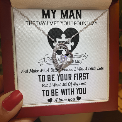 To My Man Forever Love Necklace