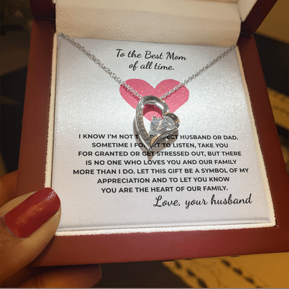To The Best Mom of All TIme Forever Love Necklace