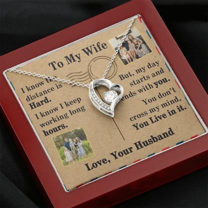 To My Wife Forever Love Necklace With 2 Photos