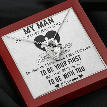 To My Man Forever Love Necklace