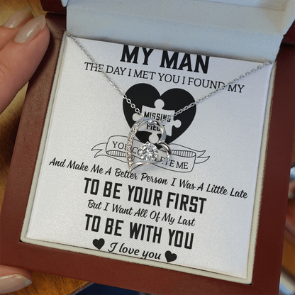 To My Man Forever Love Necklace