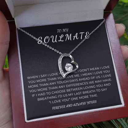 To My Soulmate Forever Love Necklace