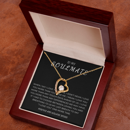 To My Soulmate Forever Love Necklace