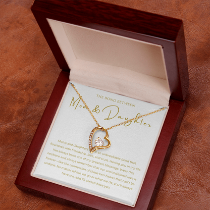 Mom & Daughter Interlocking Hearts Necklace