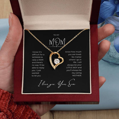 To My Mom Interlocking Hearts Necklace