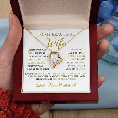 To My Beautiful Wife  Forever Love Necklace
