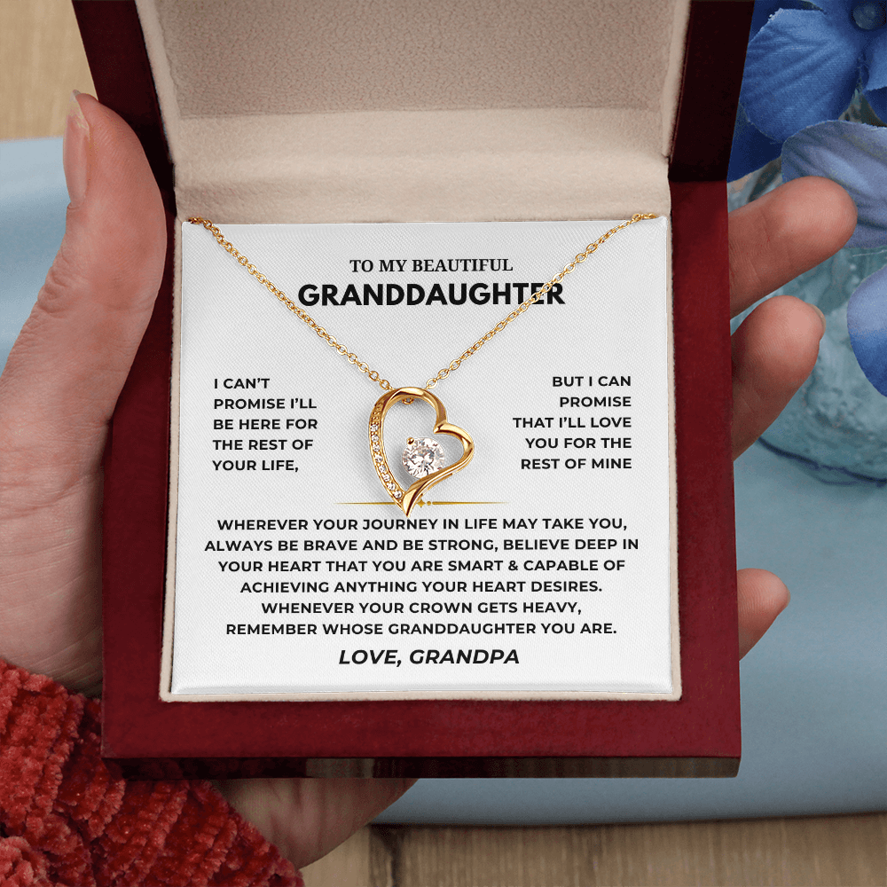 To My Granddaughter  Forever Love Necklace