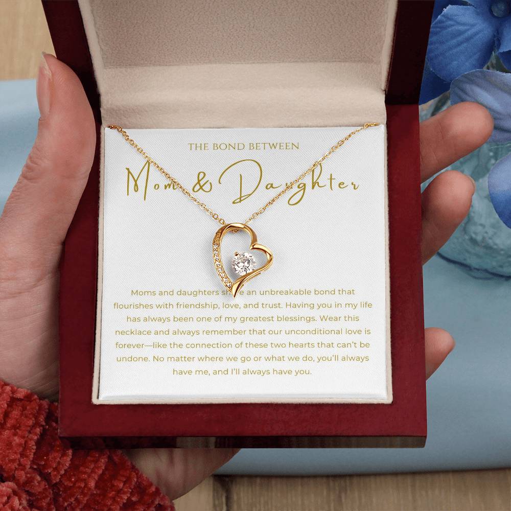 Mom & Daughter Interlocking Hearts Necklace