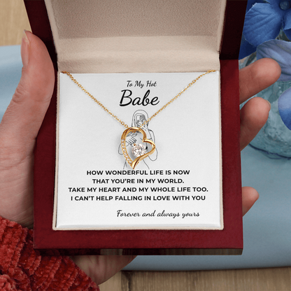 To My Hot Babe Forever Love Necklace