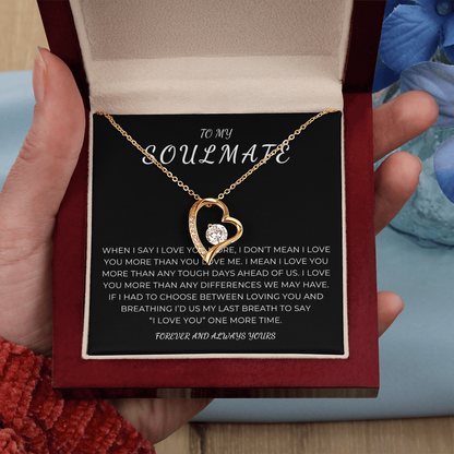 To My Soulmate Forever Love Necklace