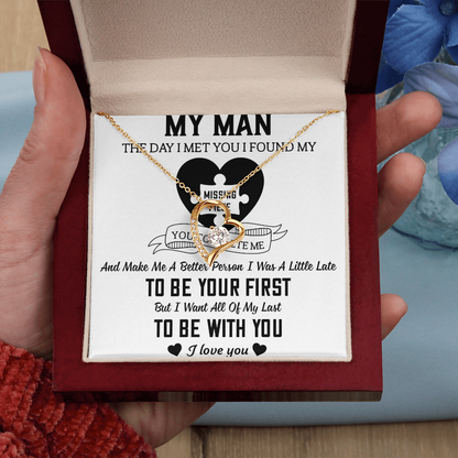 To My Man Forever Love Necklace
