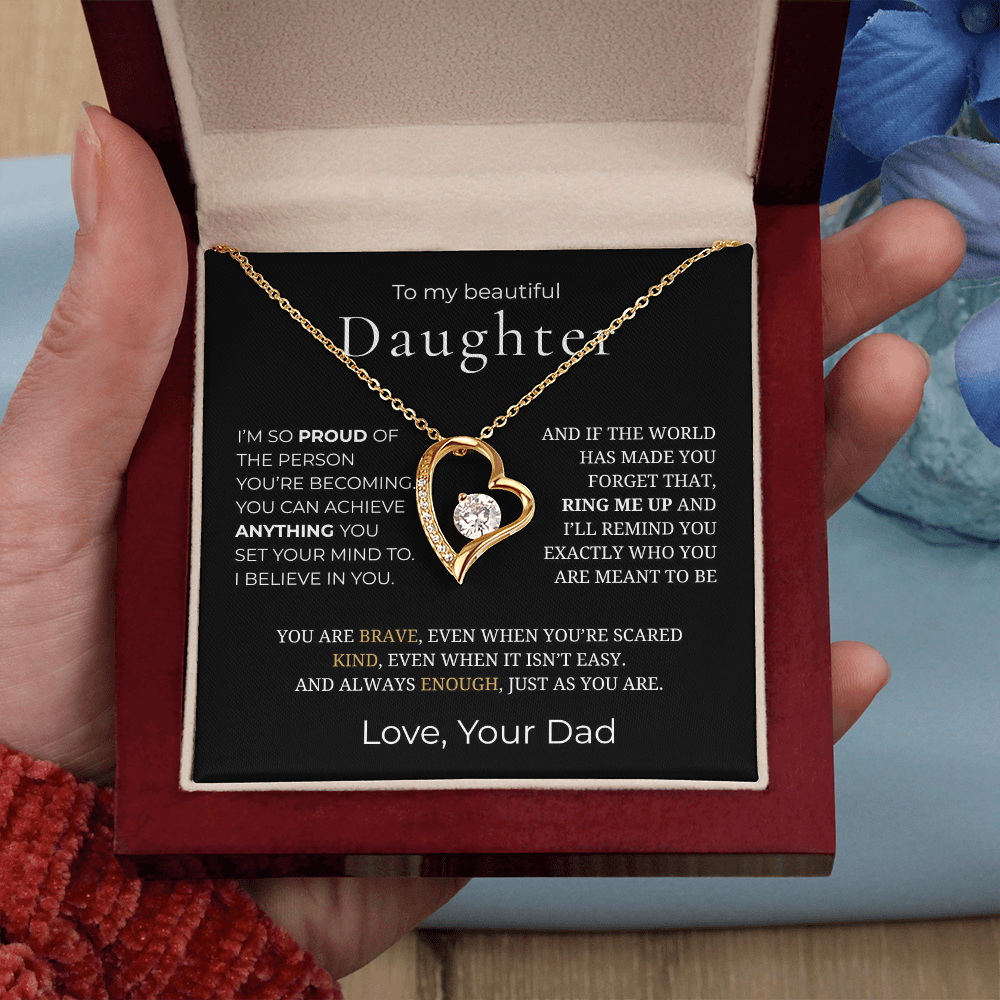 To My Daughter  Forever Love Necklace