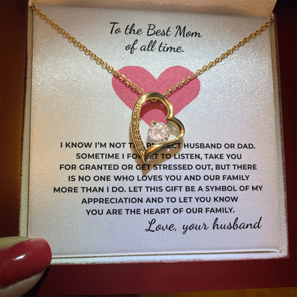 To The Best Mom of All TIme Forever Love Necklace