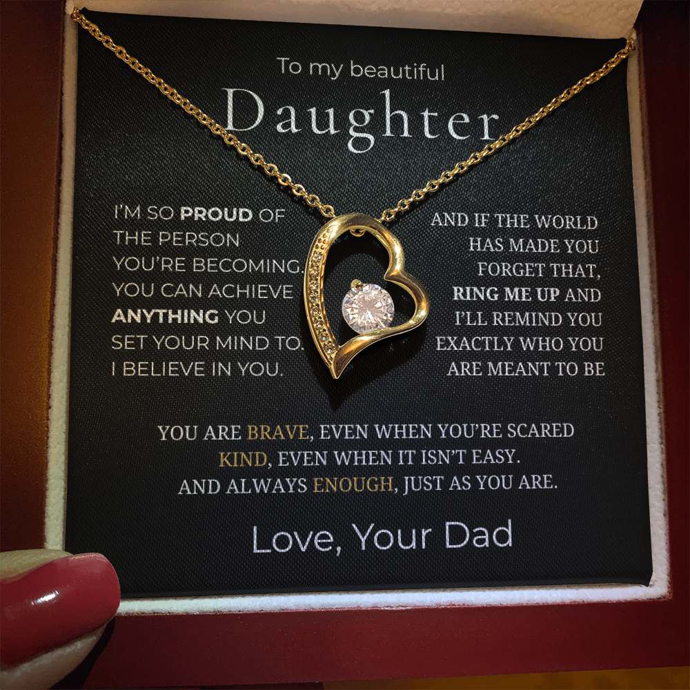 To My Daughter  Forever Love Necklace