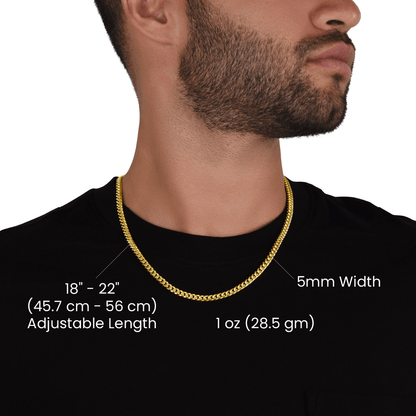 Personalized Promise Necklace Cuban Link Chain
