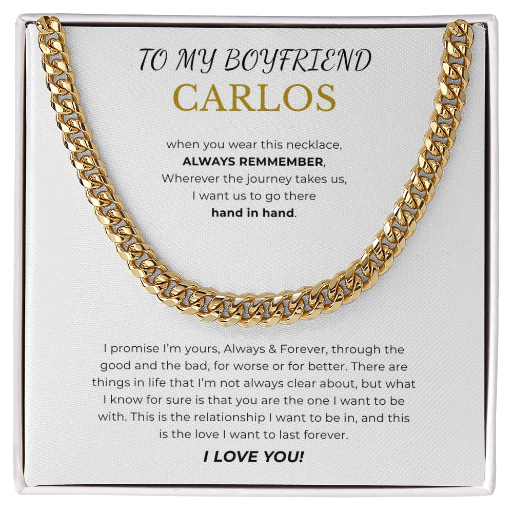 To My Boyfriend Cuban Link Chain