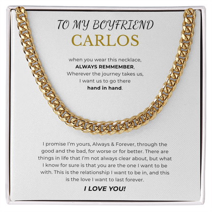 To My Boyfriend Cuban Link Chain