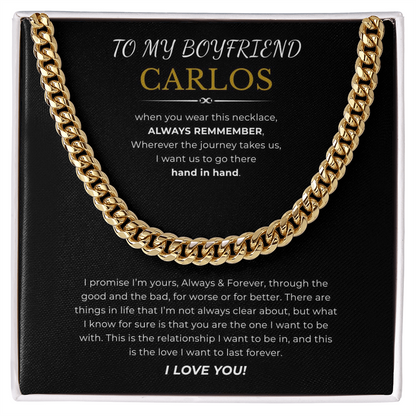 To My Boyfriend Cuban Link Chain