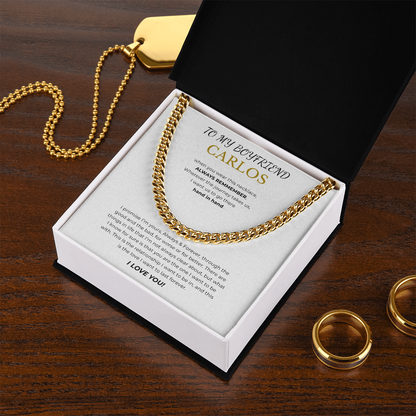 To My Boyfriend Cuban Link Chain