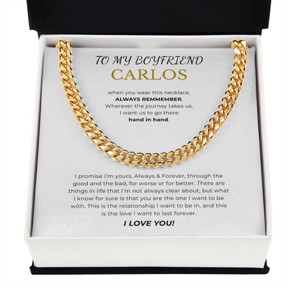 To My Boyfriend Cuban Link Chain
