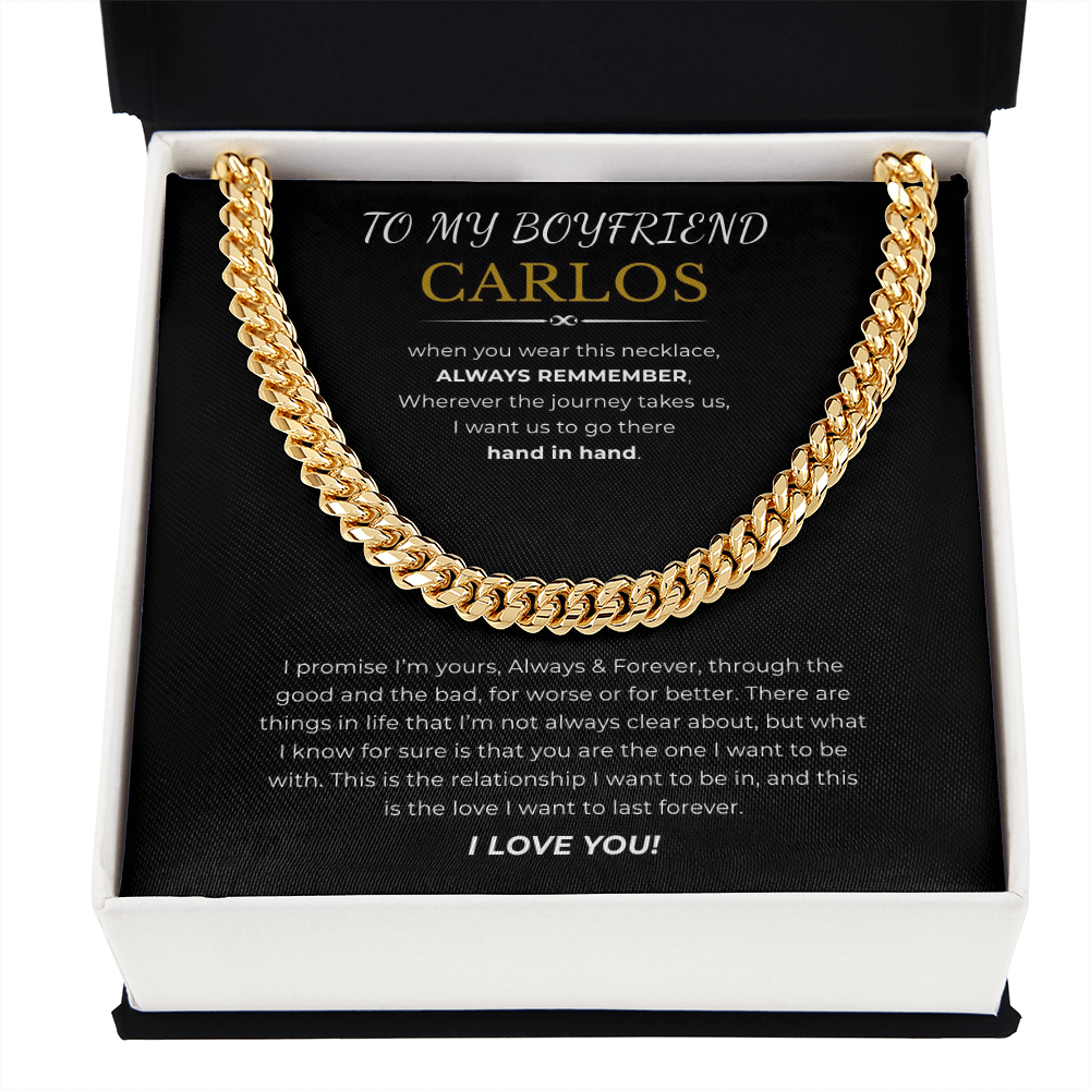 To My Boyfriend Cuban Link Chain