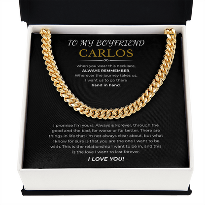 To My Boyfriend Cuban Link Chain