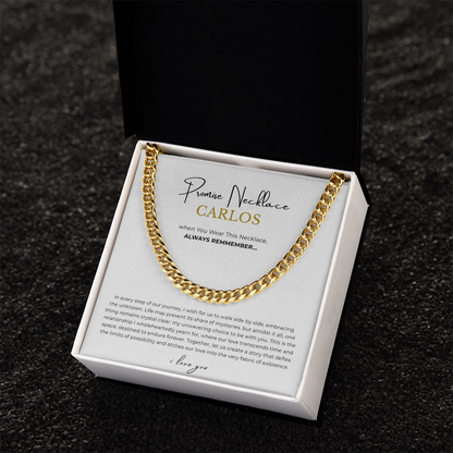 Personalized Promise Necklace Cuban Link Chain