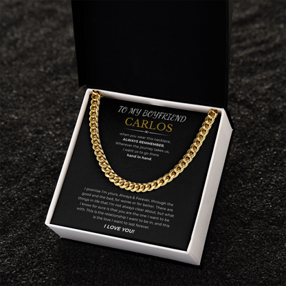 To My Boyfriend Cuban Link Chain
