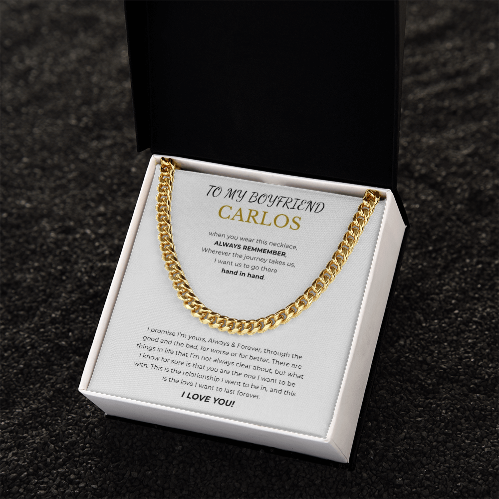 To My Boyfriend Cuban Link Chain