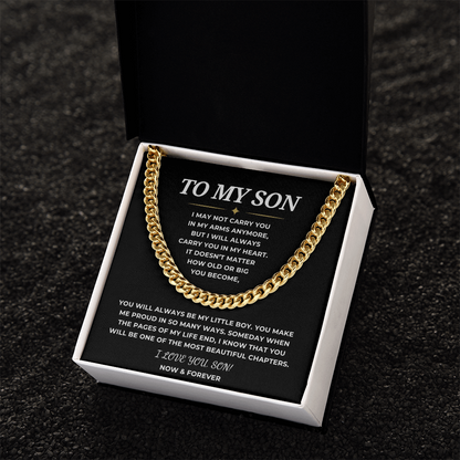 To My Son Cuban Link Chain